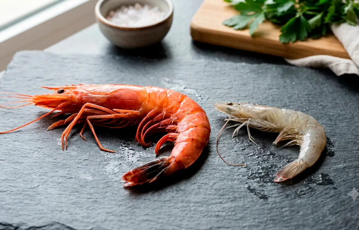 Comparación entre gambas y camarones