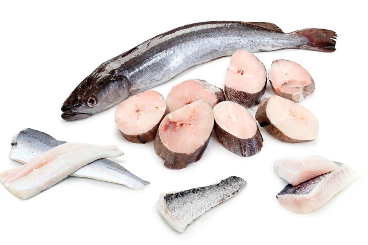 distintos cortes de merluza