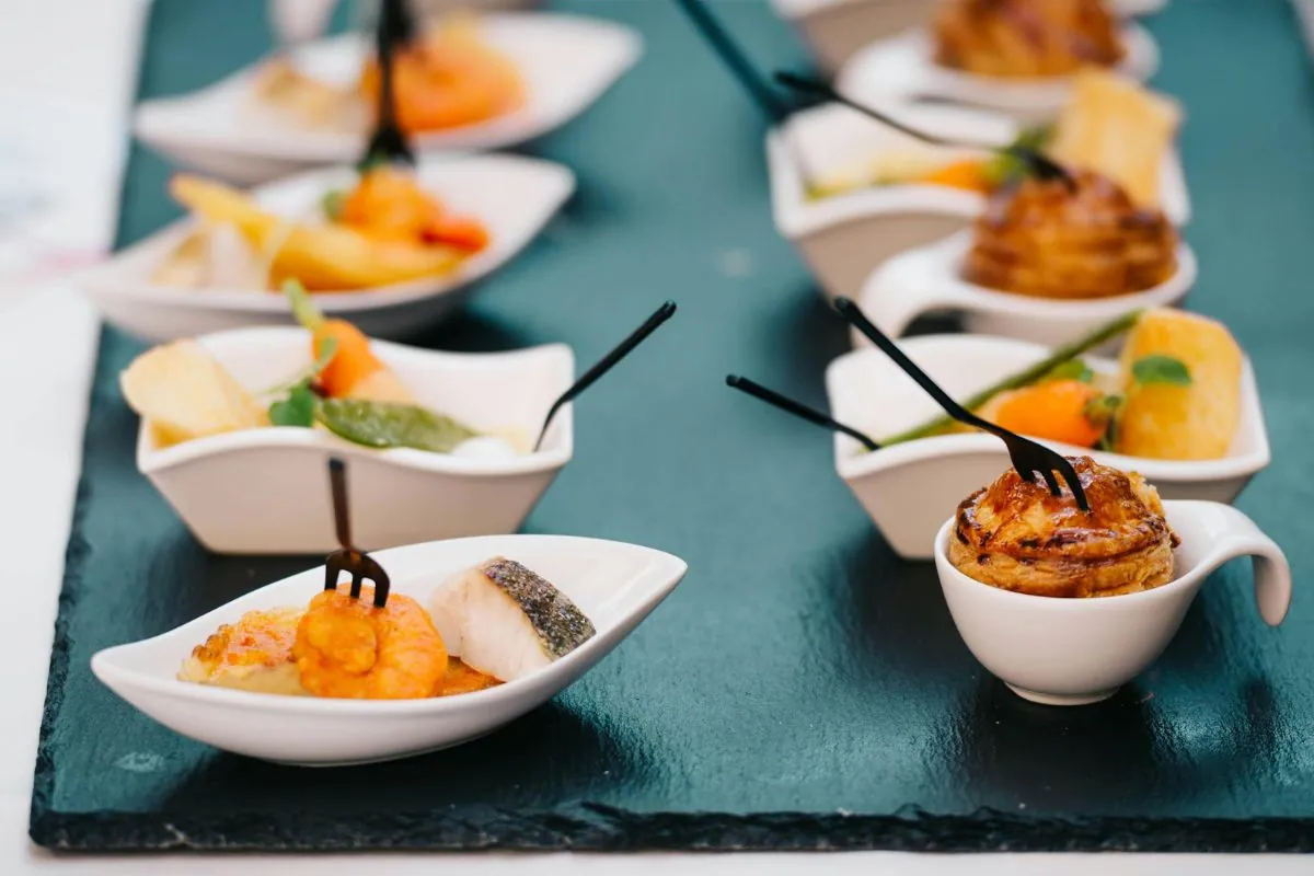 entrantes preparados en restaurante