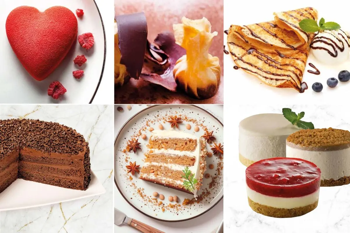 Muestra variada de postres disponibles